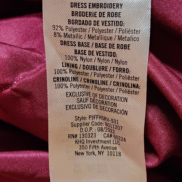 Pastourelle by Pippa & Julie Floral Lace Overlay Dress Size 6X Colors Maroon - Picture 4 of 7